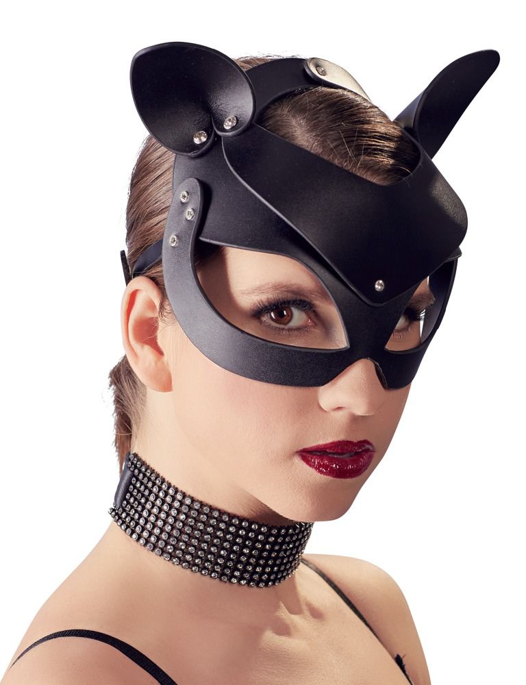 Маска на глаза с ушками Cat Mask Rhinestones