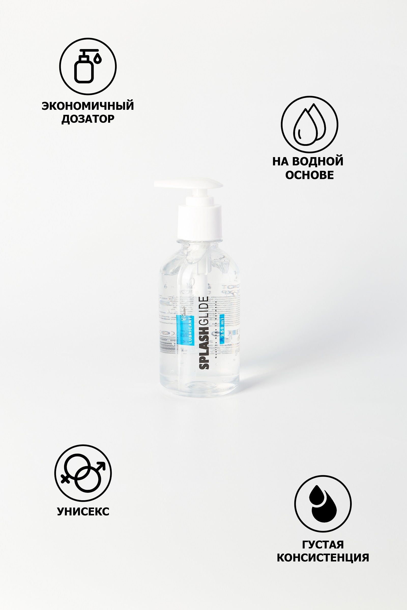 Лубрикант на водной основе Splashglide Lubricant Classic - 250 мл.