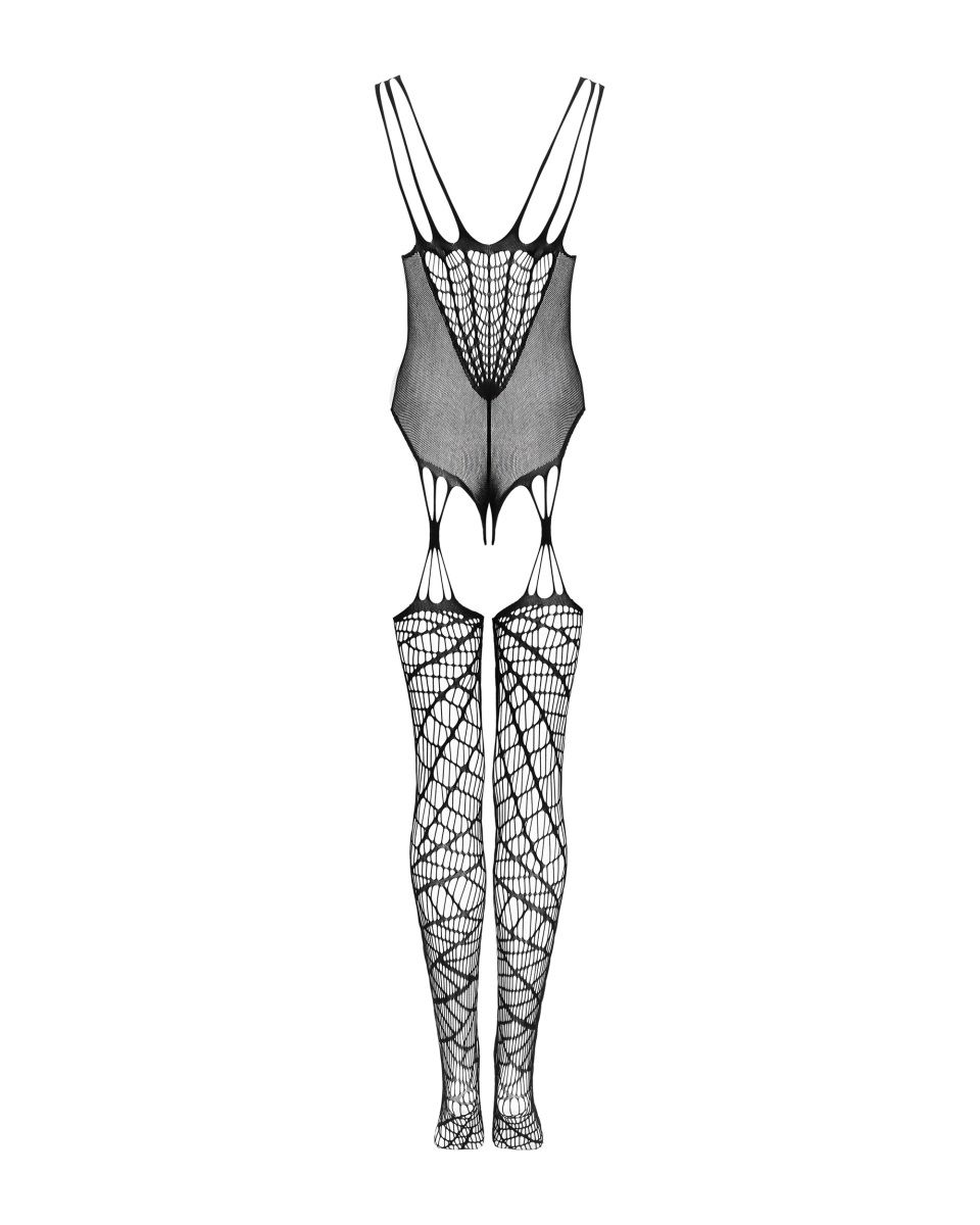 Пикантный сетчатый кэтсьюит с имитацией чулок