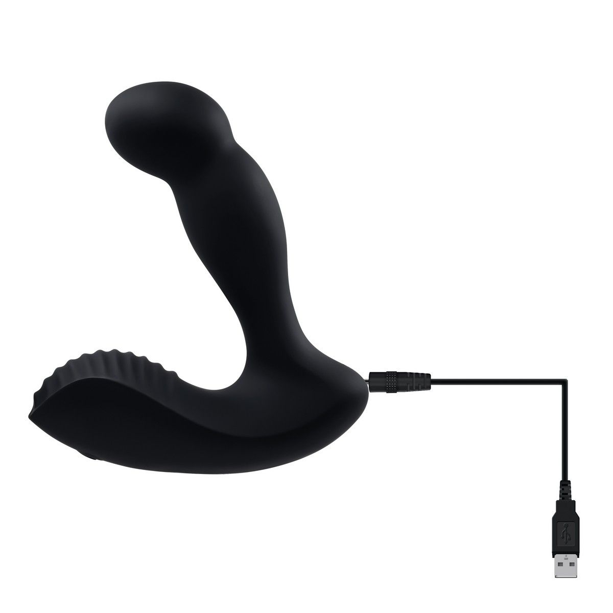 Черный массажер простаты Adams Come-Hither Prostate Massager - 13,5 см.