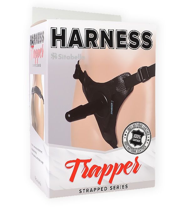 Чёрные трусики с плугом HARNESS Trapper - размер M-XL