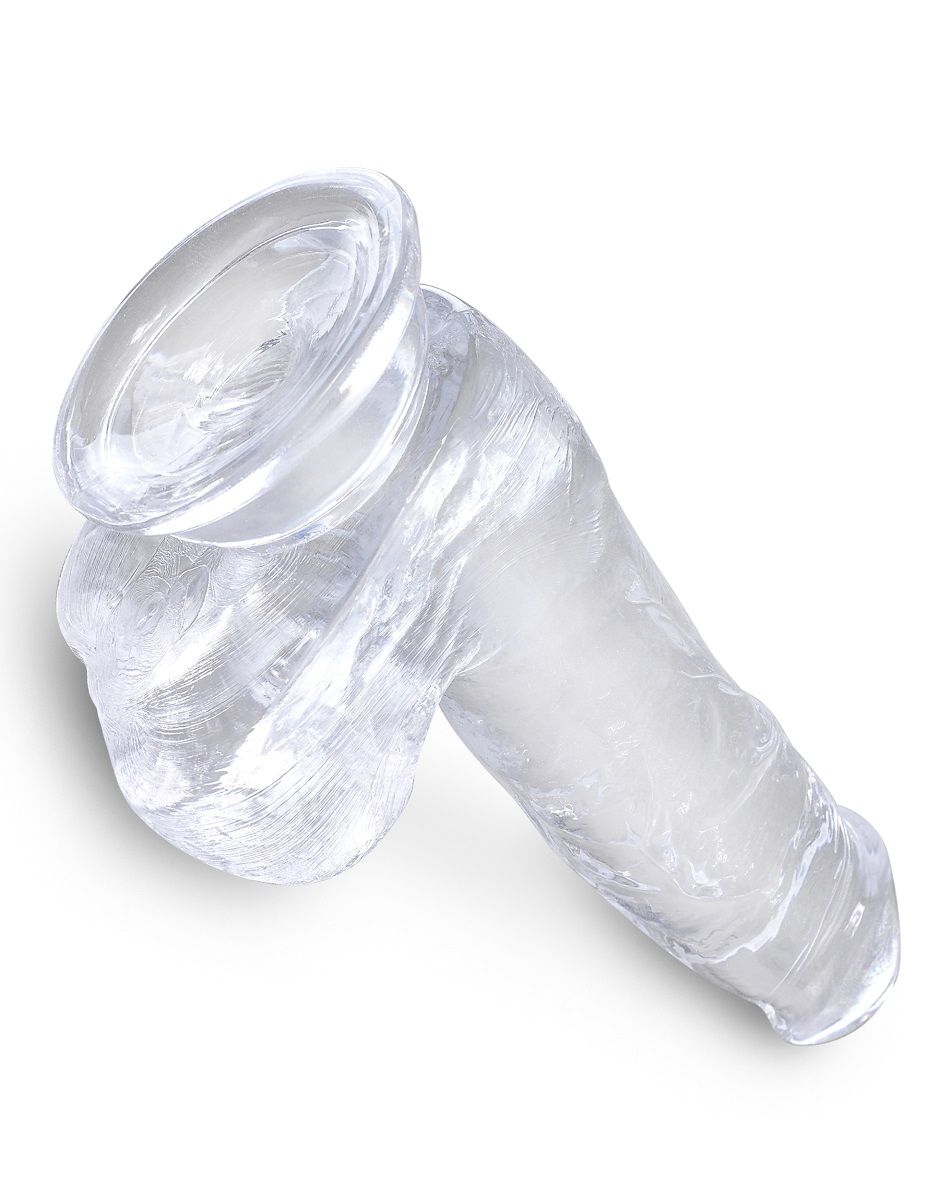 Прозрачный фаллоимитатор King Cock Clear 6  Cock with Balls - 17,8 см.