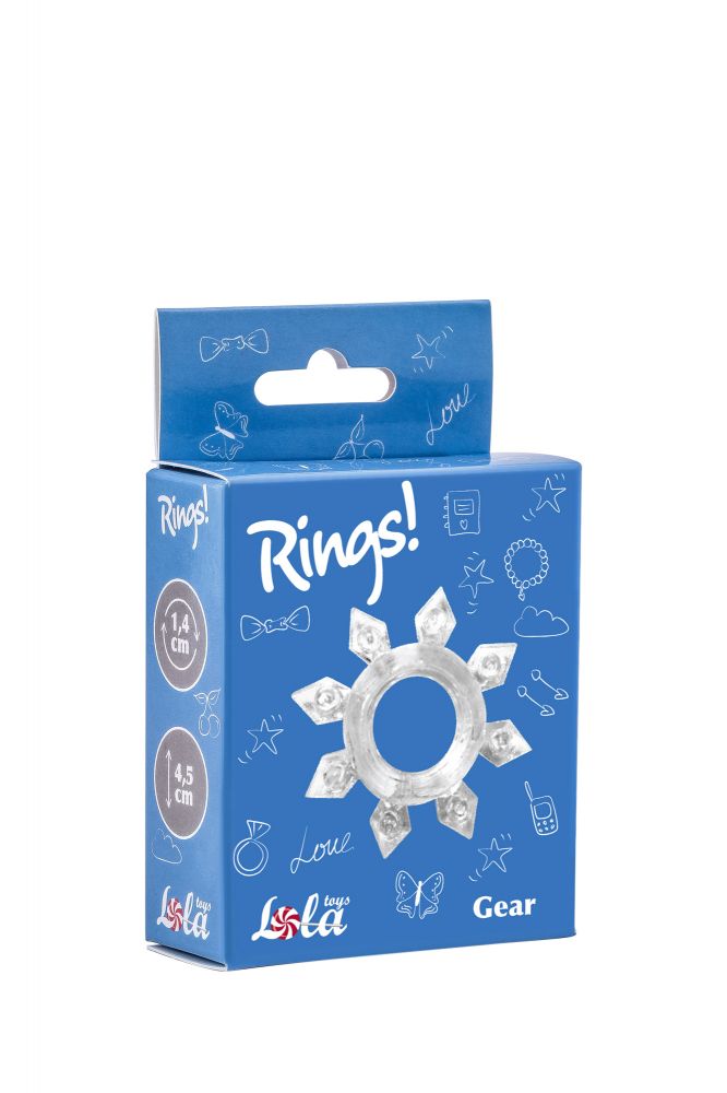 Прозрачное эрекционное кольцо Rings Gear