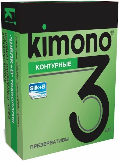 Контурные презервативы KIMONO - 3 шт.