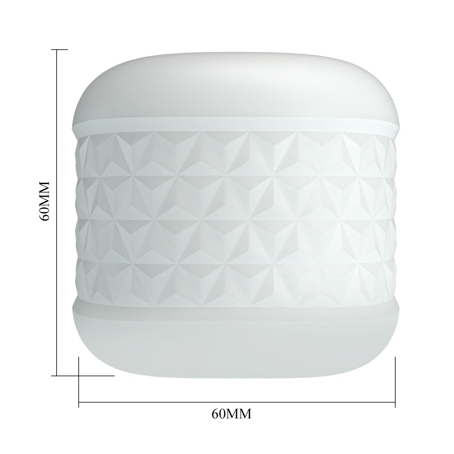 Белый сквозной мастурбатор Crystle