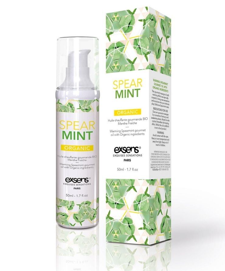 Разогревающее массажное масло Gourmet Spearmint Organic с органическими ингредиентами - 50 мл.