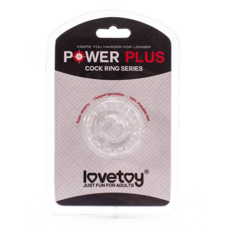 Прозрачное кольцо с лучиками POWER PLUS Cockring