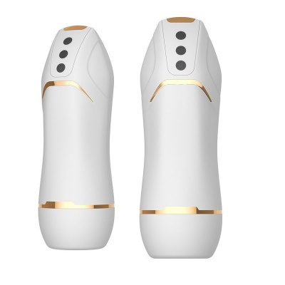 Белый вибромастурбатор Hero с режимом вакуума