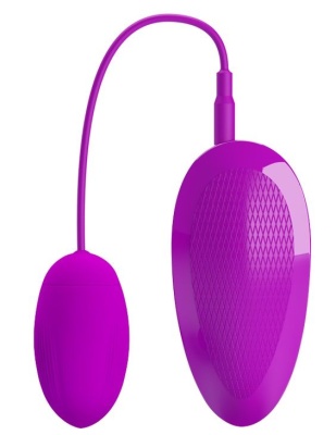 Лиловое виброяйцо с удобным пультом управления вибрацией